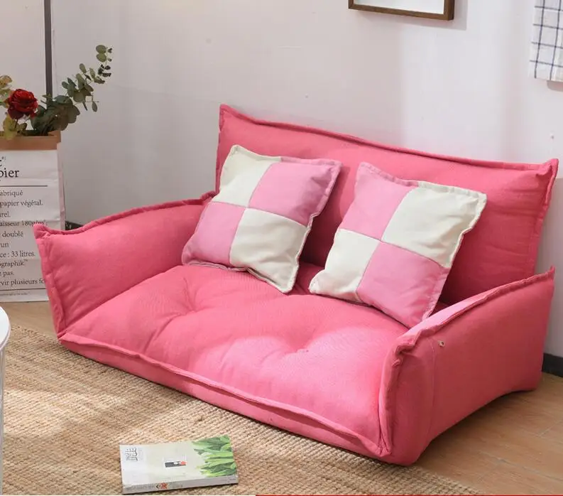 Home Adjustable Floor Sofa Chair Back Support Padded Folding Couch Multifunction Lovely Bedroom Lazy Sofa Loveseat Japan Futon