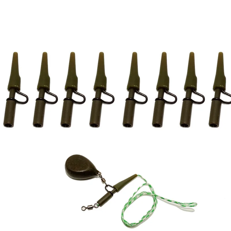 

10/20 Pcs Fishing Terminal Tackle Safety Lead Clips with Pins Tail Rubber Tubes Carp Fishing Tackle Tools Fishing Swing Snap