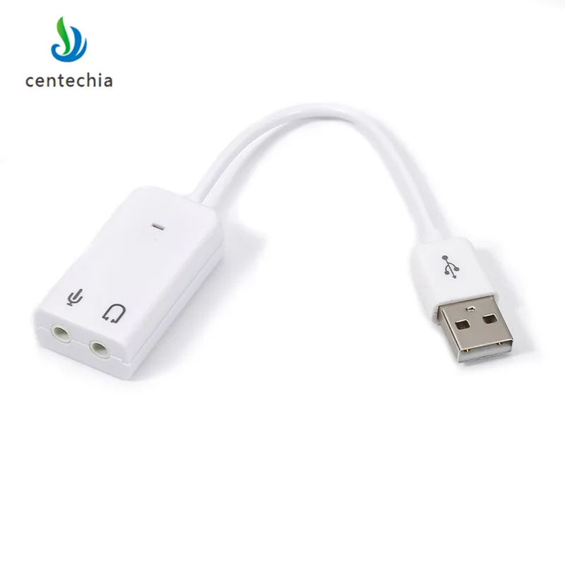 Centechia, новинка, USB 2,0, звуковая карта, виртуальная, 7,1 каналов, аудио, 3D адаптер с кабельной линией для ноутбука, ноутбука, динамика, коробка