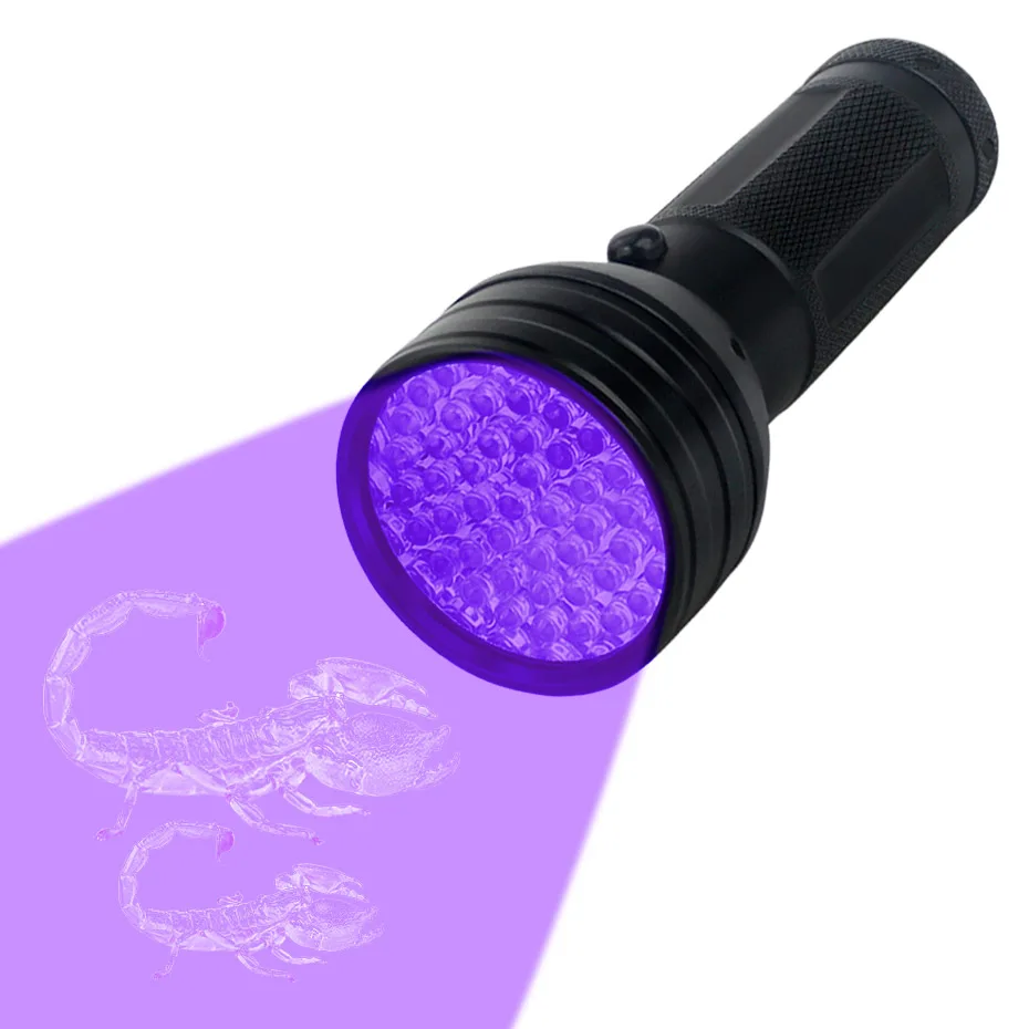 

Ultraviolet Led Flashlight Blacklight 51LEDs Waterproof Ultra Violet Invisible Ink Marker Detection Torch Light UV Lamp