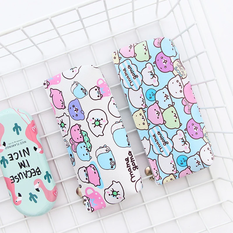 

1pc 20*9.5cm Colorful Cartoon Squabby Sea Lions Pencil Case Water Proof PU Pen Box Kids Pencil Bag Kids Gift Stationery Storage