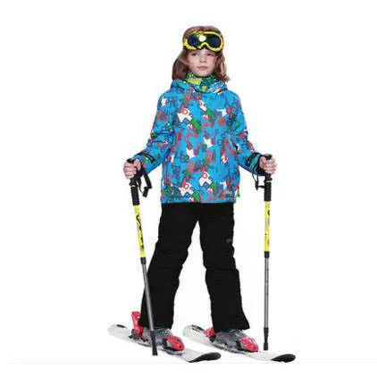 

2018 Children Ski Suit Boys Tracksuit Outdoor Warm Hooded Jackets+Ski Pants Winter Sport Sets Tracksuit for Boy Snow Clothes