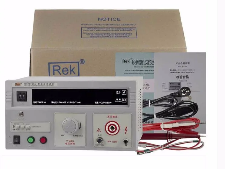 Rek RK2670AM тестер высокого напряжения выдерживающий тестер напряжения переменного тока 5кв тестер метр(220 В переменного тока) Hing precision
