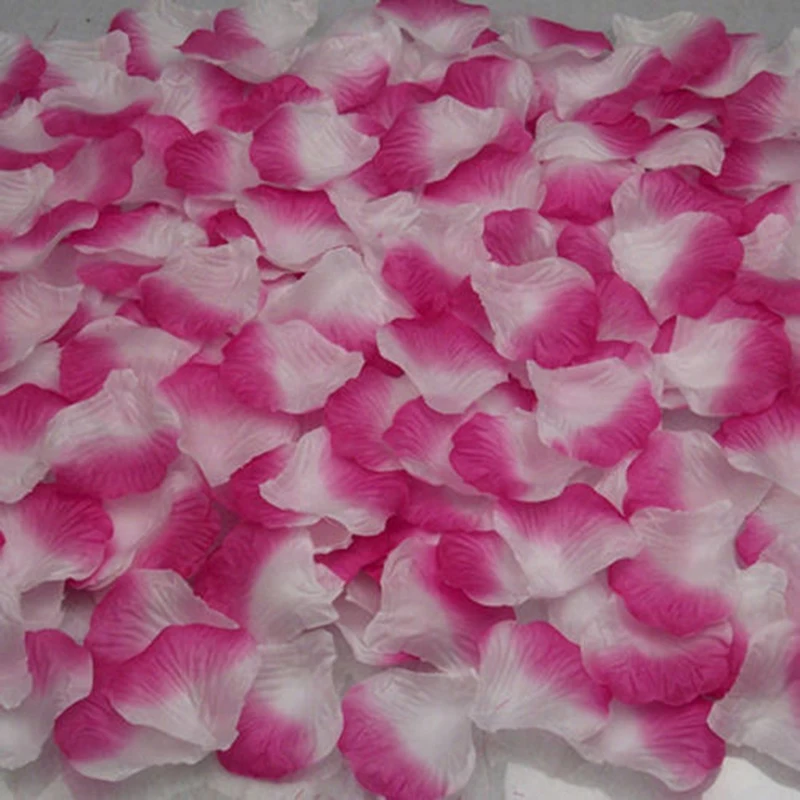 1000 шт шелковые лепестки роз для свадебной вечеринки Конфетти Для украшения стола украшения красный цвет фиолетовый, розовый, желтый