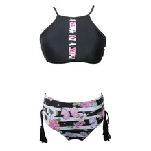 Детские купальники для девочек, бикини из полиэстера, детские купальники, купальный костюм, пляжные бикини, купальный костюм, одежда L0521