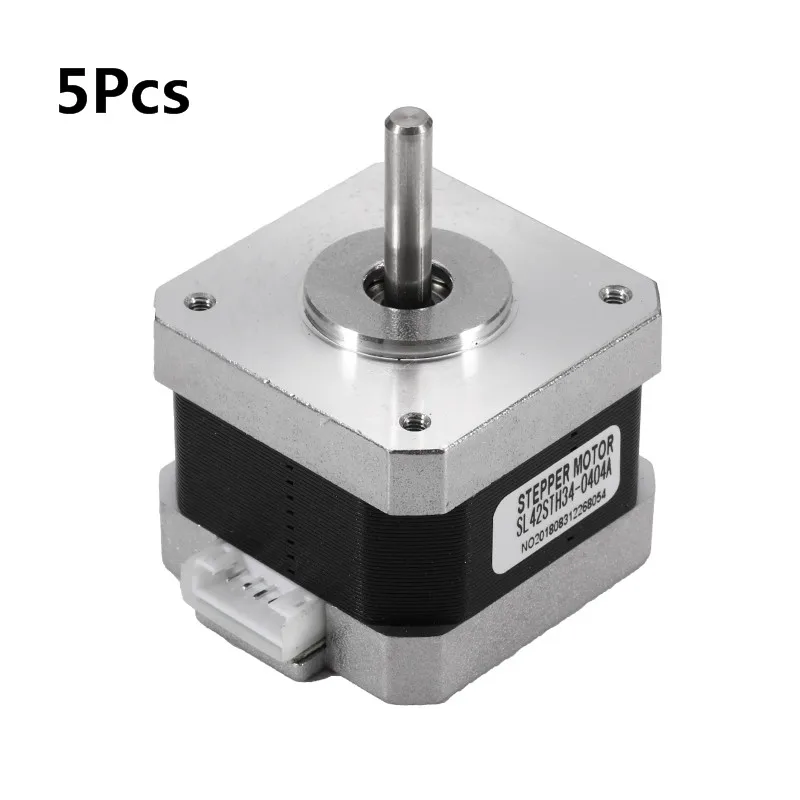 

5Pcs Nema17 Stepper Motor 42 Motor 1.8 Degree 28N.cm 12V 4 Lead 42BYGH 34MM 0.4A Motor For CNC XYZ 3D Printer Motor