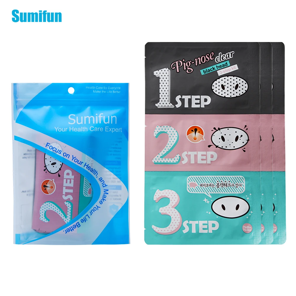 Sumifun 7 шт Свинья Нос угольная маска для очищения лица средство для удаления прыщей и угрей ясно 3 шаг комплект Holika Красота очистки пластырь D0164 купить на AliExpress