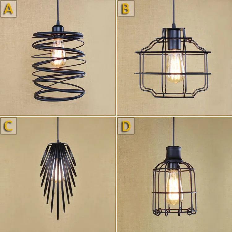 

American Country Loft Style Creative Simple And Modern Pendant Light Iron Stand Chimney Study Restaurant Lights Free Shipping