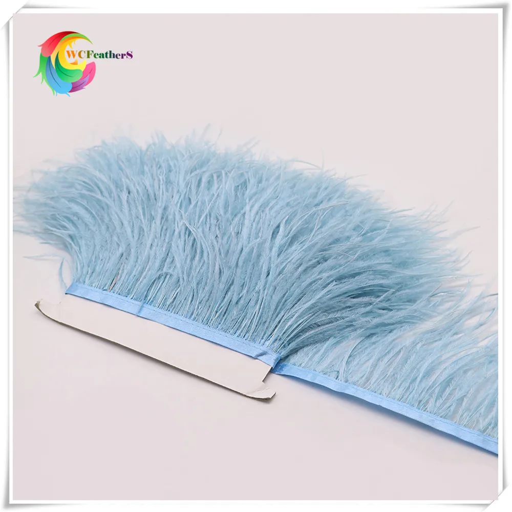 27 light blue ostrich feather fringe 4
