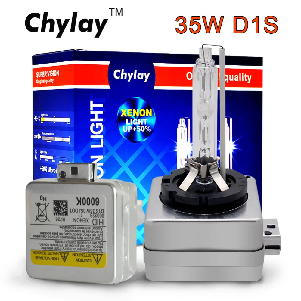 2X ксеноновые D1S D1C 35 Вт лампы оригинального качества марки Chylay с металлическим кронштейном защита для автомобильных фар 4300K 5000K 6000K 8000K