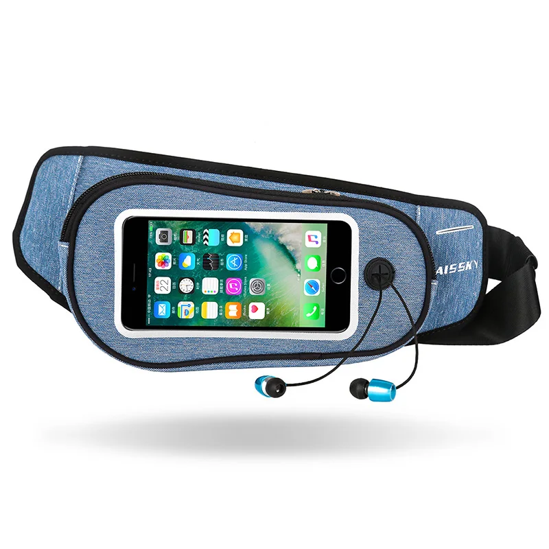 HAISSKY Спортивная поясная сумка для бега, чехол с двойным слоем, Женская поясная сумка, поясная сумка, водонепроницаемый сенсорный экран, карманный кошелек, сумка на плечо