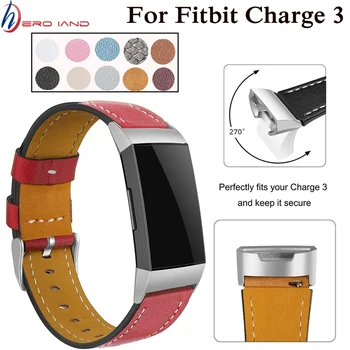 

For Fitbit Charge 3 Genuine Leather Wrist Band Strap for Fitbit Charge 4 Fitness Activity Tracker Smart Watch Replacement Strap