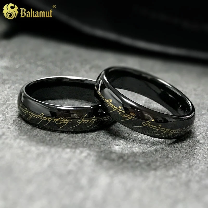 

New Design Ceramics Material Lotr Ring Tungsten Carbide LOTR Wedding Engagement Cocktail Husband Father Gifts Ring Size 8 9 10