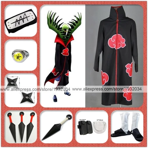 Frete gr tis moda cl ssico Naruto Akatsuki Zetsu manto com todos os 