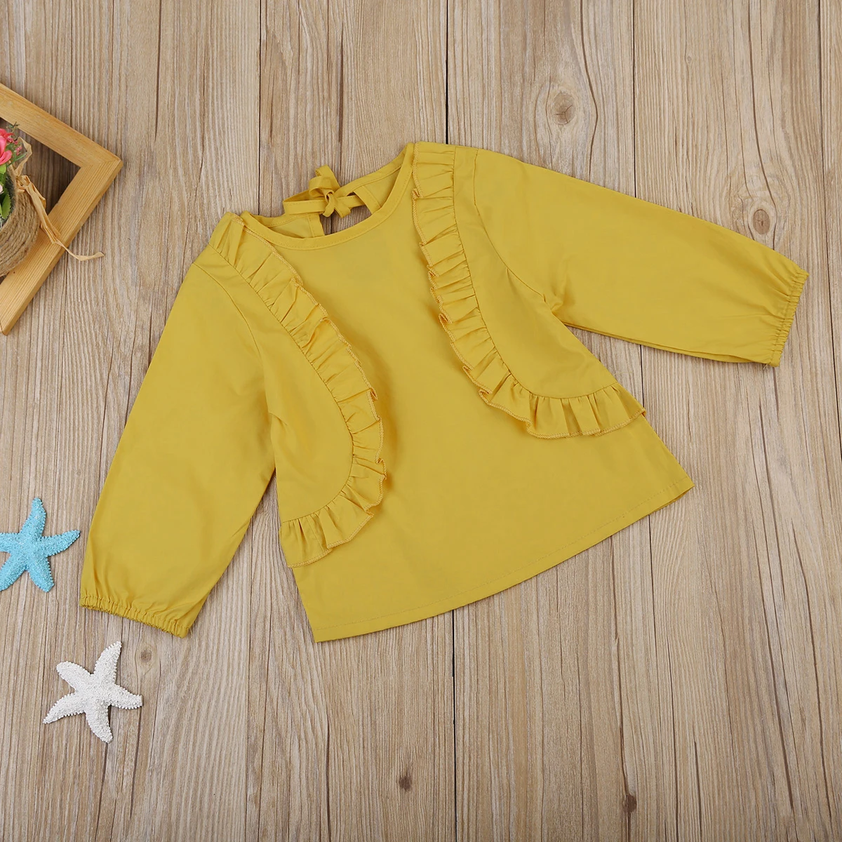 PUDCOCO новые для маленьких девочек осень с длинным рукавом Футболка с оборкой свитер милые наряды От 0 до 3 лет