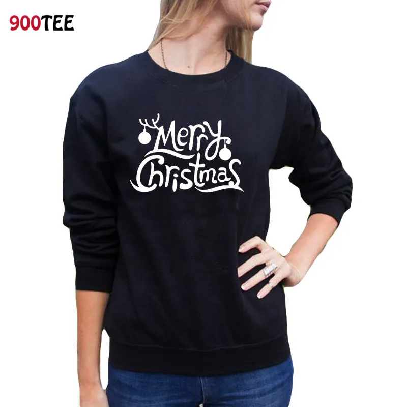 Merry Christmas Sweatshirt for Women Long Sleeve O neck