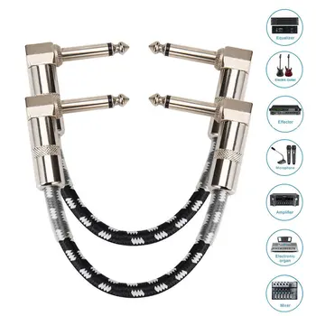 

3 Pcs Cable to Interconnect Electric Pedal Effects Guitar Accessory 15/20/30 cm