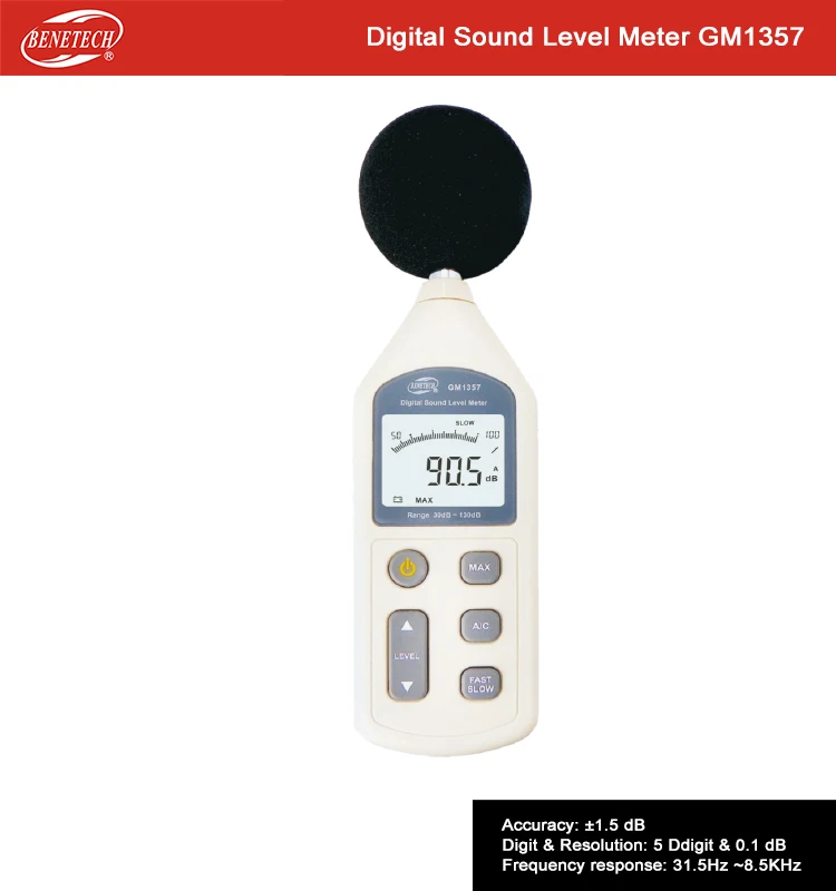 Digital DB Sound Level Meter Decibel noise meter GM1357 in Sound Level