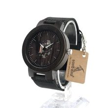 BOBO BIRD H29 Mens Simplicity Classic Unique Wood Watches Top Brand Design Elegant Wooden WristWatches With Real Leather Bands