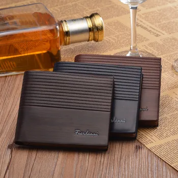 

Business Men's Wallet PU Leather Wallet Stitching Embossed Wallet Bi-fold Men's Short Wallet Pocket Credit Card T619