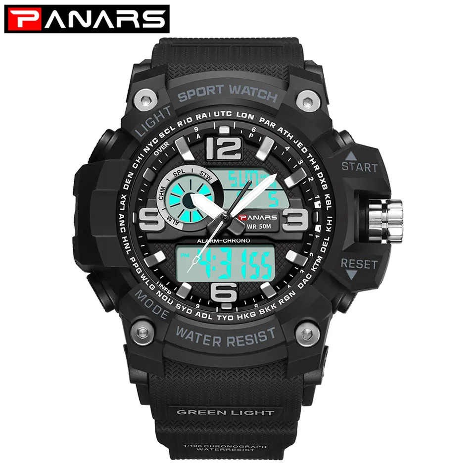 2018 PANARS Military Digital-watch Men/'s G Style Fashion Sports S Shock Army Watch LED Electronic Digital Wrist Watches for Men (25)