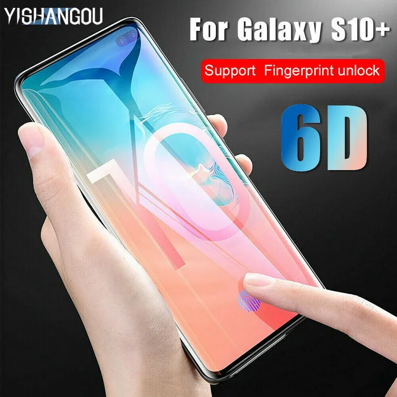 

YISHANGOU Unlock 6D 9H Tempered Glass Screen Protector Film Phone Case Cover For Samsung Galaxy S10 5G S10E S9 S8 Plus Note 9 8