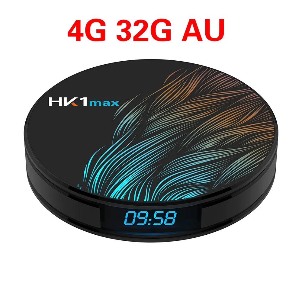 HK1MAX Android 9,0 Smart tv Box 2,4G/5G Wifi RK3328 четырехъядерный BT 4,0 телеприставка 3D 4K 1080P медиаплеер спутниковый ресивер коробка - Цвет: 4G 32G AU