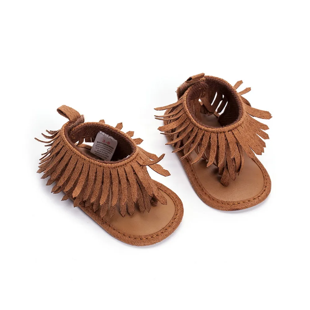 Fashion Baby Girls Leather Summer Sandals Fringe Shoes Toddler Infants