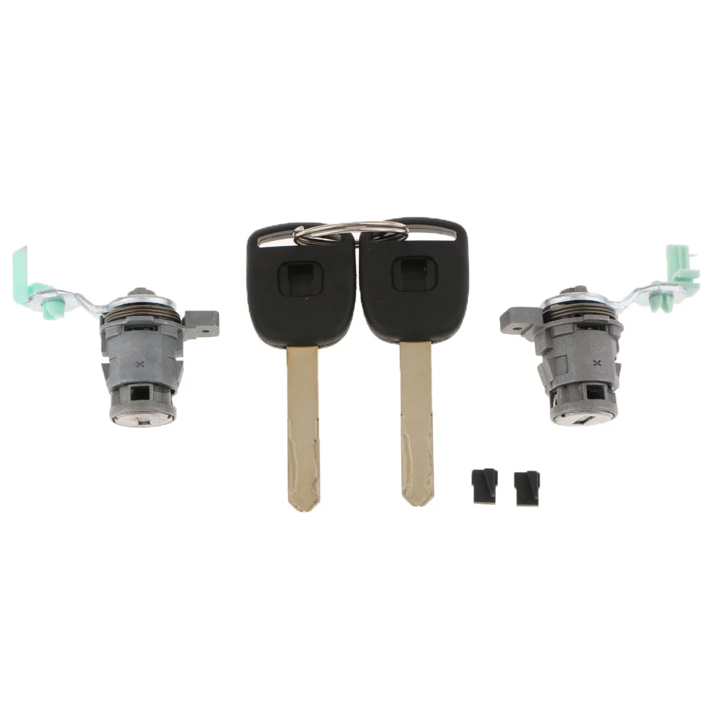 2Pcs Ignition Cylinder Door Lock Core With 2 Keys Parts For Honda CR-V 03-06