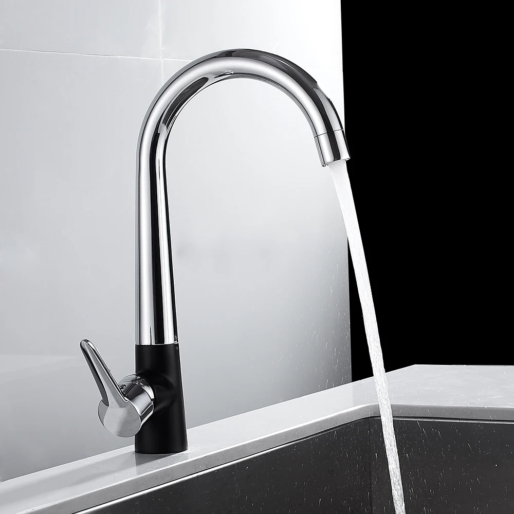 

Modern Swivel Kitchen Faucet Chrome Kitchen Mixer Basin Sink Mixer Cold and Hot Water Mixer Tap