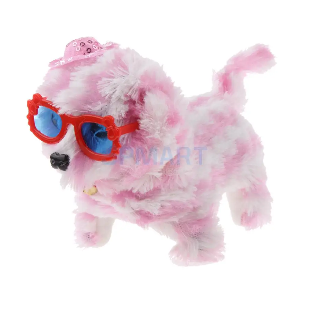 Плюшевые прогулки лай электронная собака с платьем детская мягкая игрушка случайный цвет