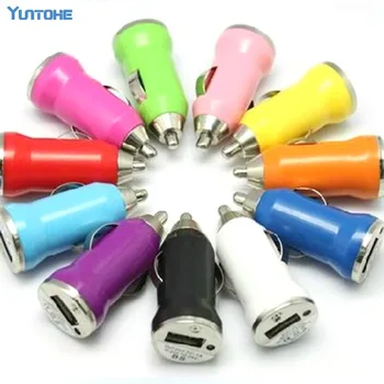 

100pcs Universal Mini 5V 1A USB bullet Car Charger for iPhone 5 6 plus 7 7plus Samsung iPod Cell MobilePhone Charger Adapter