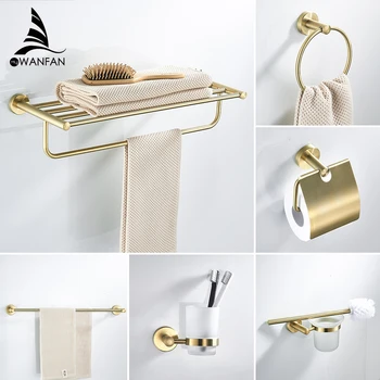 

Bathroom Accessories Bath Hardware Set Golden Color Swan Toilet Paper Holder Towel Rack Tissue Holder Roll Paper Holder 667700
