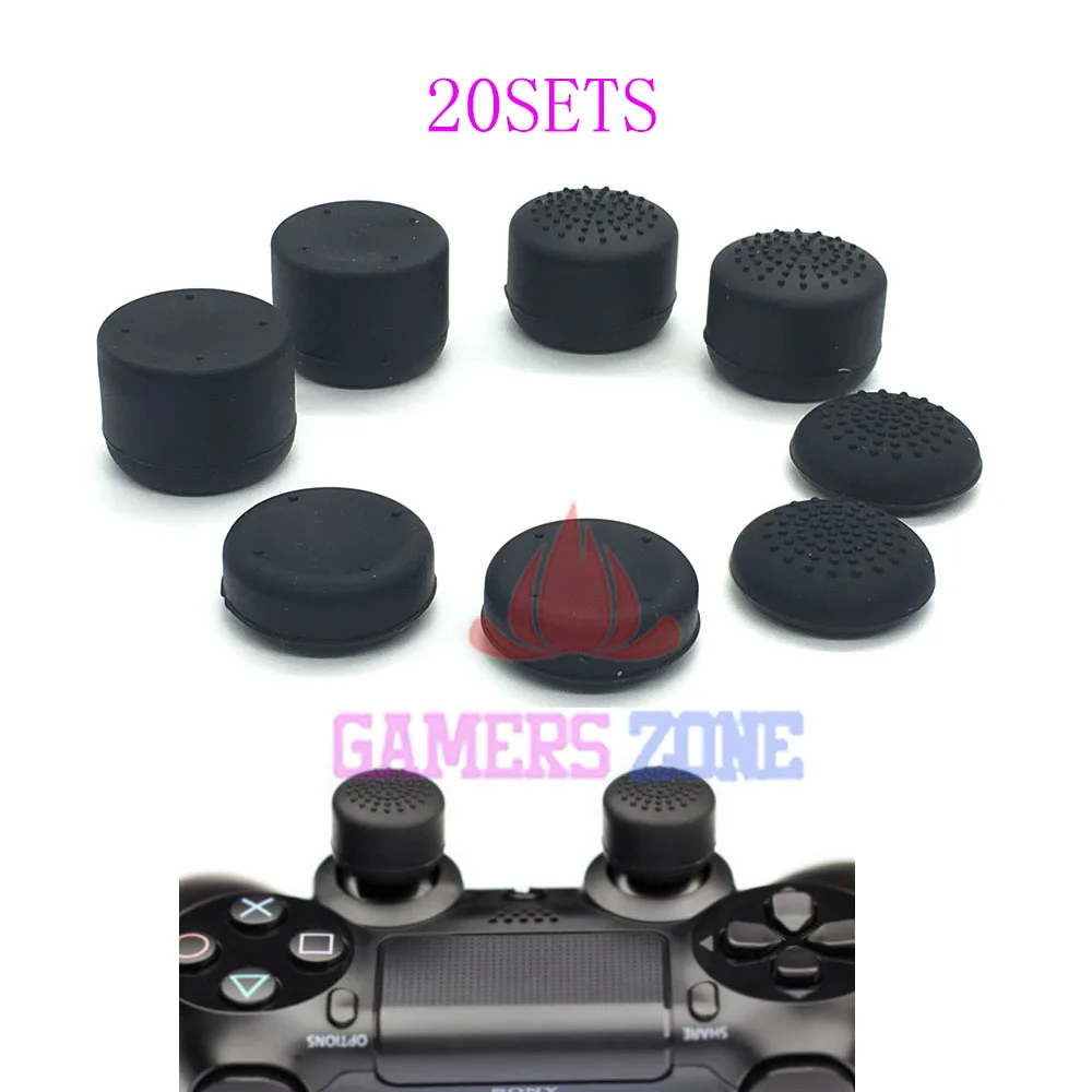 

20sets For PS4 Pro Slim Lever Extended Silicone Thumb Grip Cap for PS4 Controller Silicon Joysticks Extender Grips