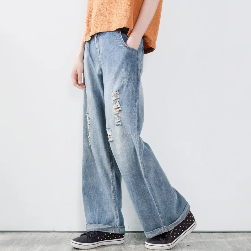 bleached ripped jeans