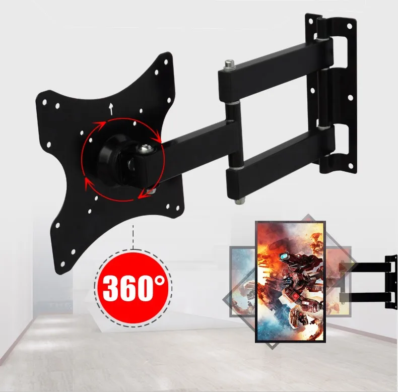 EML403X Full Motion 1"-40" светодиодный ЖК-телевизор настенное крепление 360 градусов вращающийся шарнир Наклонный рычаг-держатель монитора Brackeet Макс. VESA 200 мм