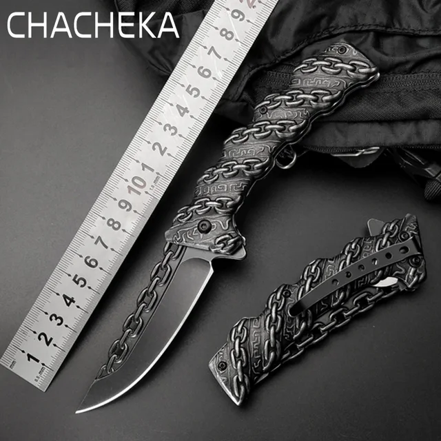 CHACHAKA Cool Chain Tactical Outdoor Folding Knife Survival High ...