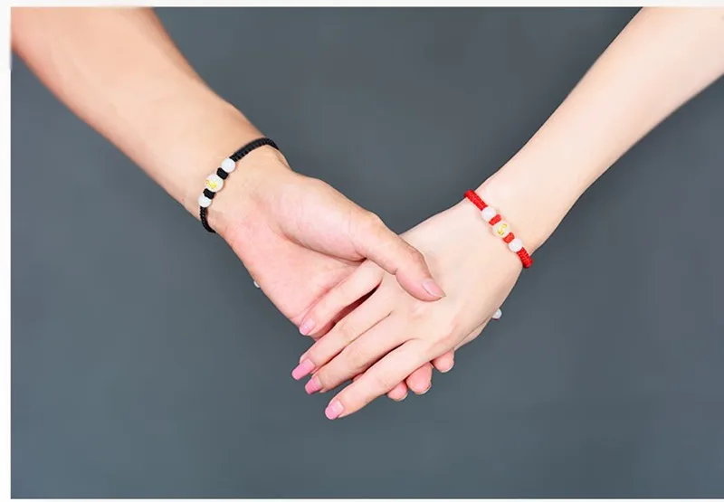 12 Китайский Зодиак Lover's Red Rope Lucky браслеты светящиеся очаровательные каменные
