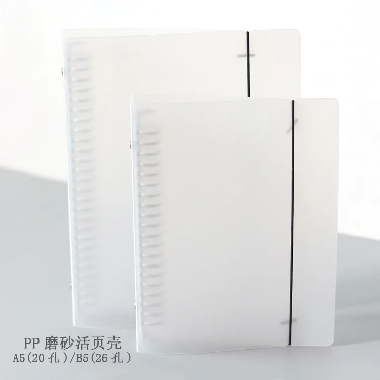 

TUNACOCO A6/A5 MUJI Style 20/26 Hole PVC Book Cover and Spiral Filler Paper Loose Leaf Inner Notebook Bullet Journal bz1710066