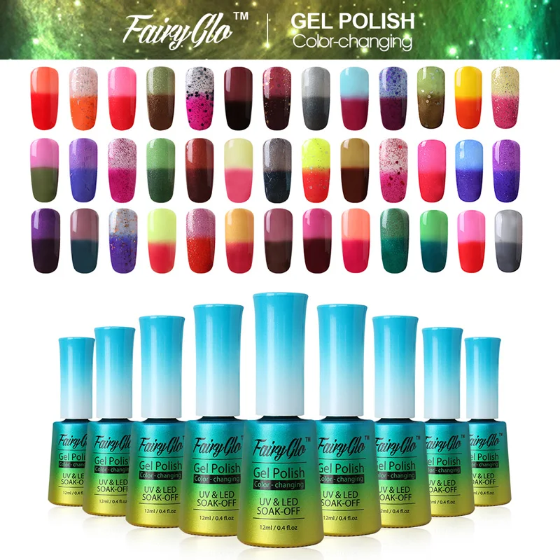 FairyGlo 12ml Color Changing Nail Gel Polish Paint Gellak UV Gel Nail