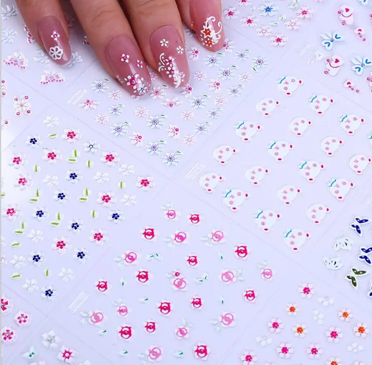 24/30pcs жидкость для Стикеры s 3D Nail Art Наклейки на клею, Стикеры Star/Ювелирные изделия/геометрический дизайн ногтей Стикеры слайдер Фольга