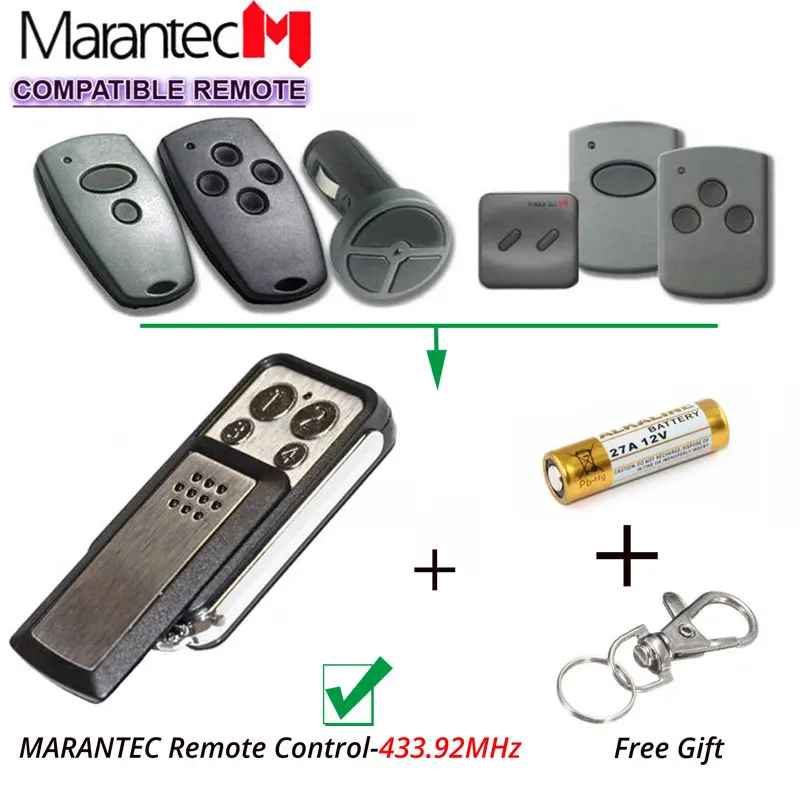 

MARANTEC Garage Door Hand Transmitter / Remote Control 433.92MHz Clone /Duplicator