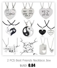 3 Pieces / Set Fashion Best Friends Forever Heart Shaped Pendant Unisex Necklace Commemorative Friendship Gift Dropshipping BFF