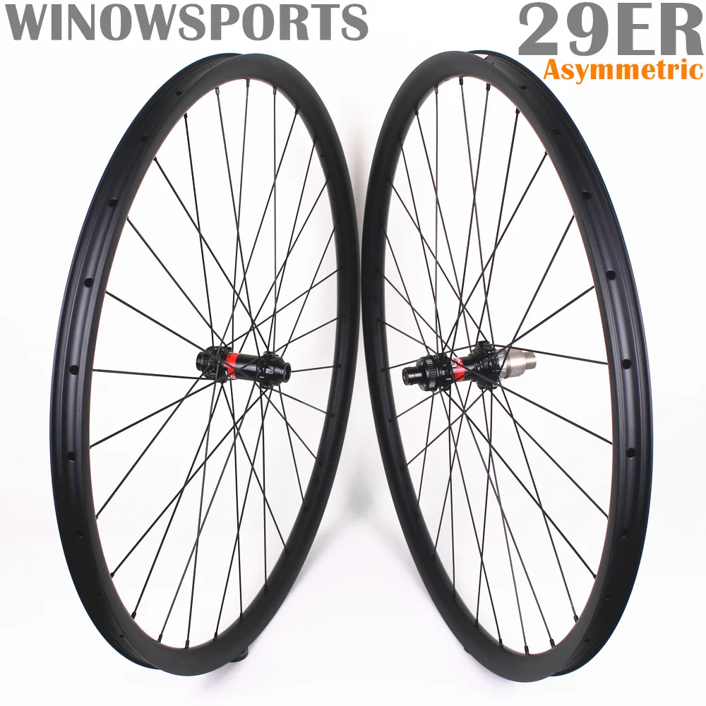 Winowsports roues en carbone asymétriques de vtt 29 pouces, XC, haut de gamme, cross country