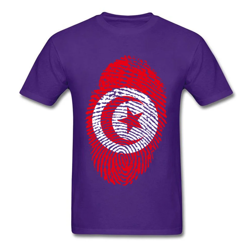 Tunisia Flag Fingerprint_purple