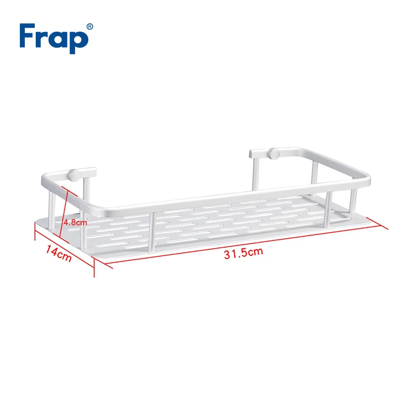 Frap New Arrival Wall Mounted Shelf Bathroom Shelf Basket Storage Holder Hanging Space Aluminum Kitchen Bathroom Hardware Y38015