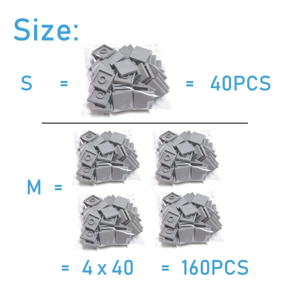 DIY Building Blocks Smooth 2x2 40PCS/lot 8 Colors Special Accessories Bricks Compatible With Legoed Duplos kids Toys Educational