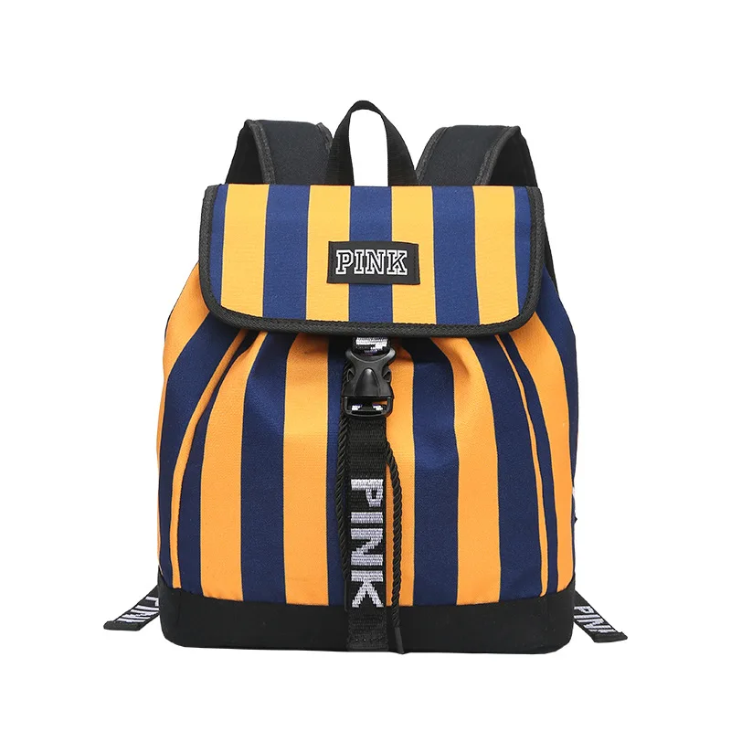 

jinqiaoer fashion Backpacks Woman 2018 Backpack Female Bookbag Mochila Backpack Schoolbag For Girls pink student bag Striped