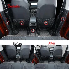 Tonlinker чехол-наклейка для Skoda KAROQ автомобильный Стайлинг 2/3 шт. из искусственной кожи чехол-накладка на заднее сиденье автомобиля против грязи