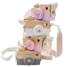 Nordic висит деревянная камера игрушечные лошадки дети подарок декор комнаты предметы мебели Рождественский подарок для детская деревянная игрушка 9,5*6*3 см